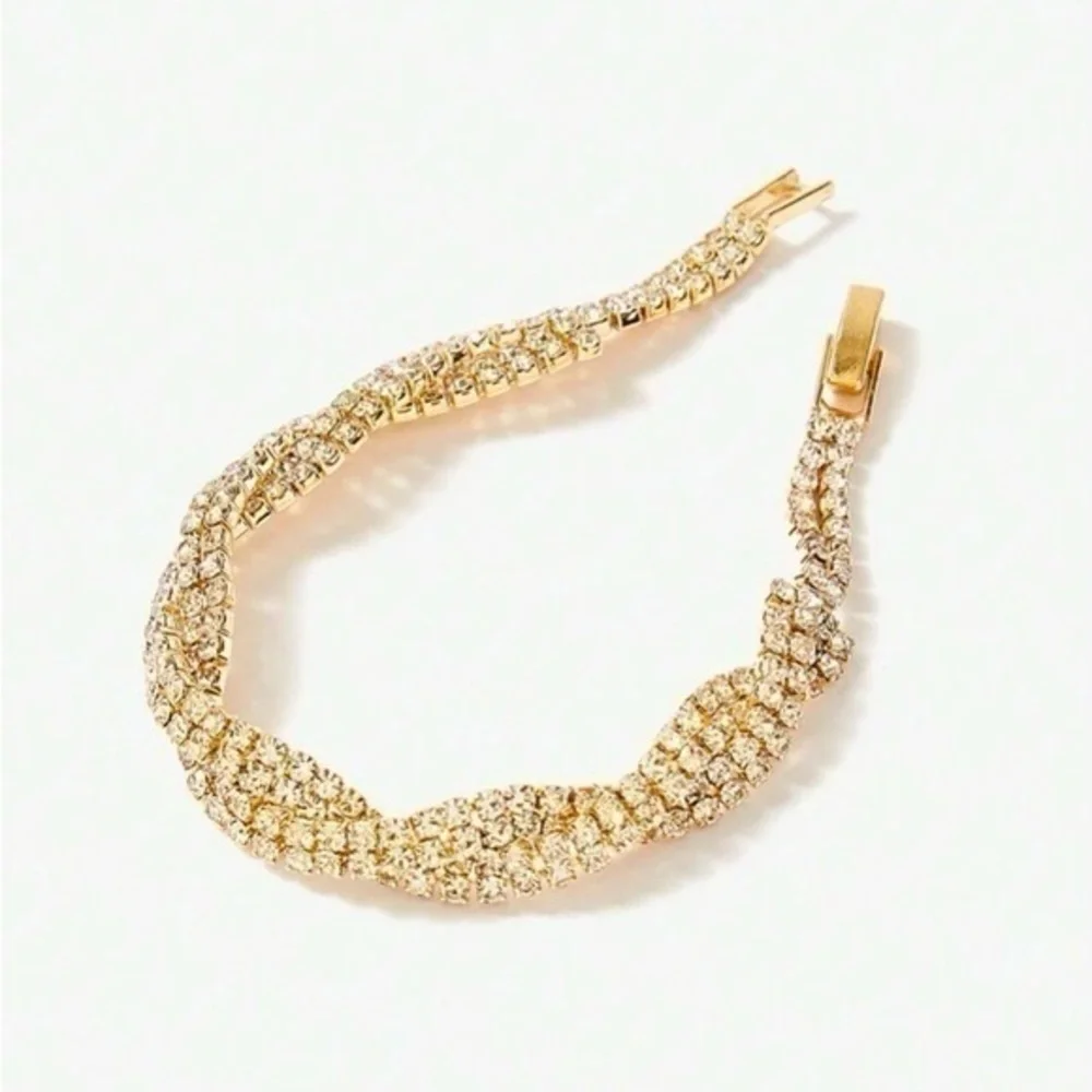 Rhinestone Bracelet In Gold
